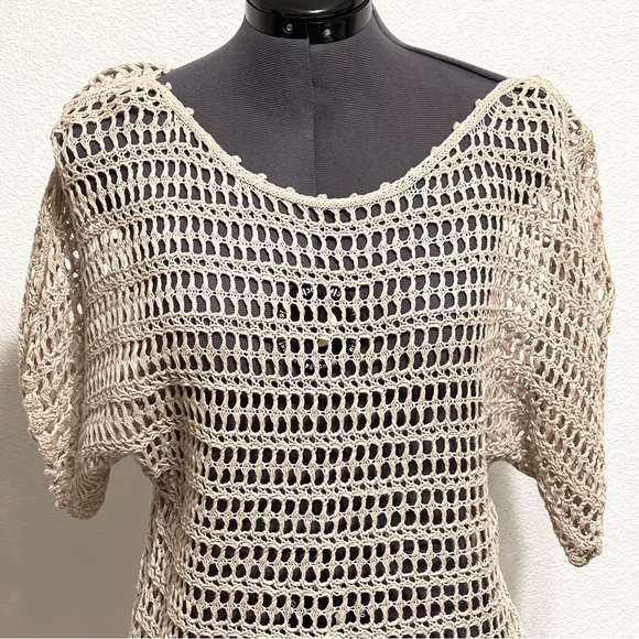 Lauren Conrad Woman LINEN Open Knit Top Size XS - Picture 2 of 11